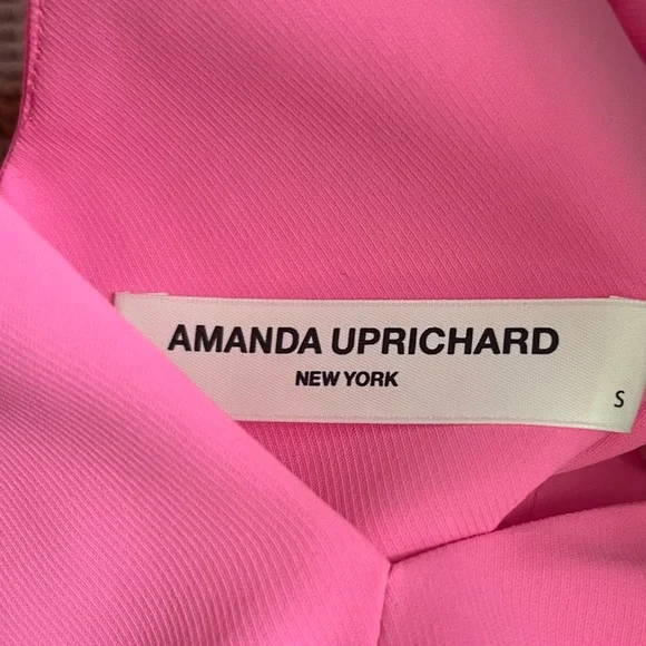 Amanda Uprichard Allora Mini Dress Women’s Small Pink Bow Strap Party - Picture 8 of 9